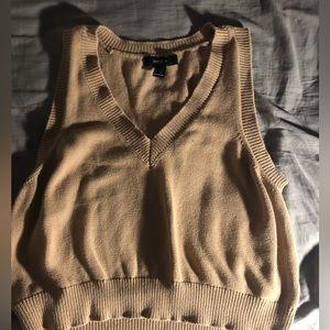 Beige Knitted Vest 0X